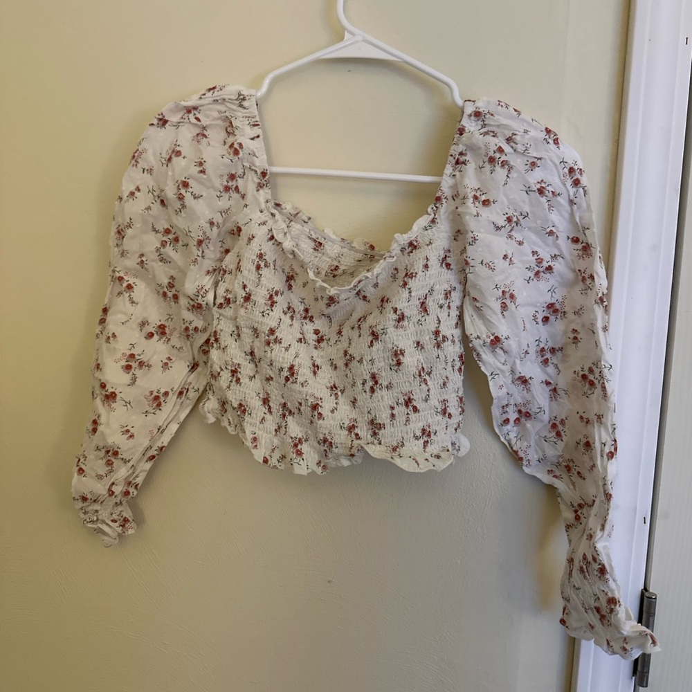 Floral White Women's Top